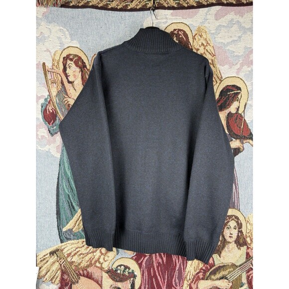 Six Lincoln New York Blue Men’s Sweater Size Large Blanket Lined Zip Up Soft - Picture 3 of 8